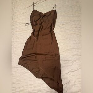 Forever 21 Asymmetrical Brown Dress